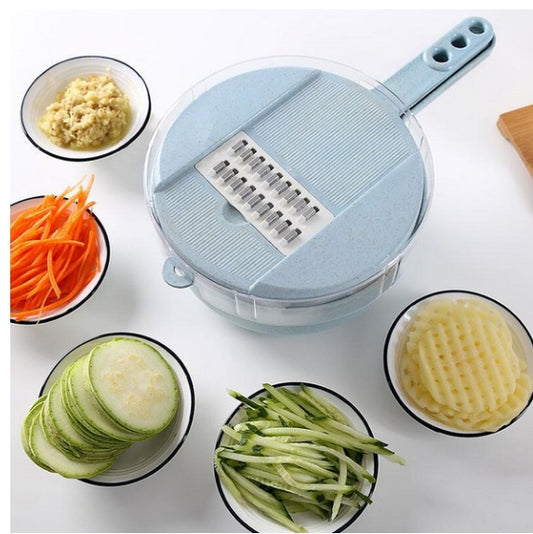 8-in-1 Vegetable Slicer - Mandoline grater, peeler & strainer