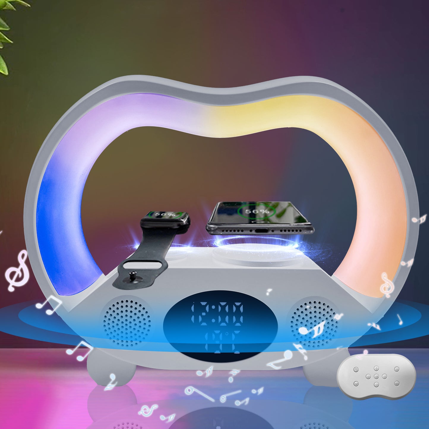 6-in-1 Multifunctional Wireless Charging Atmosphere Light