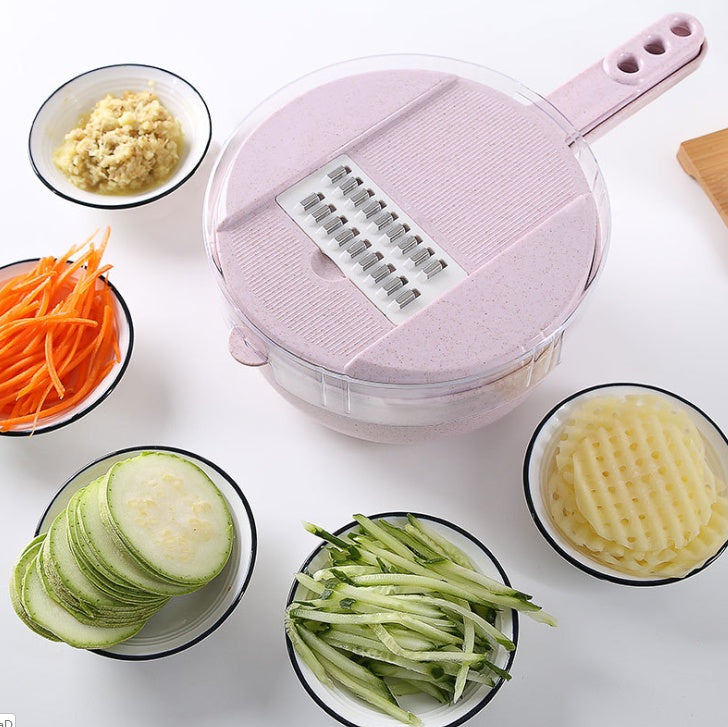 8-in-1 Vegetable Slicer - Mandoline grater, peeler & strainer