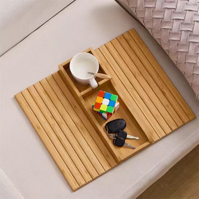 🛋️Modern Minimalist Pine Wood Sofa Tray