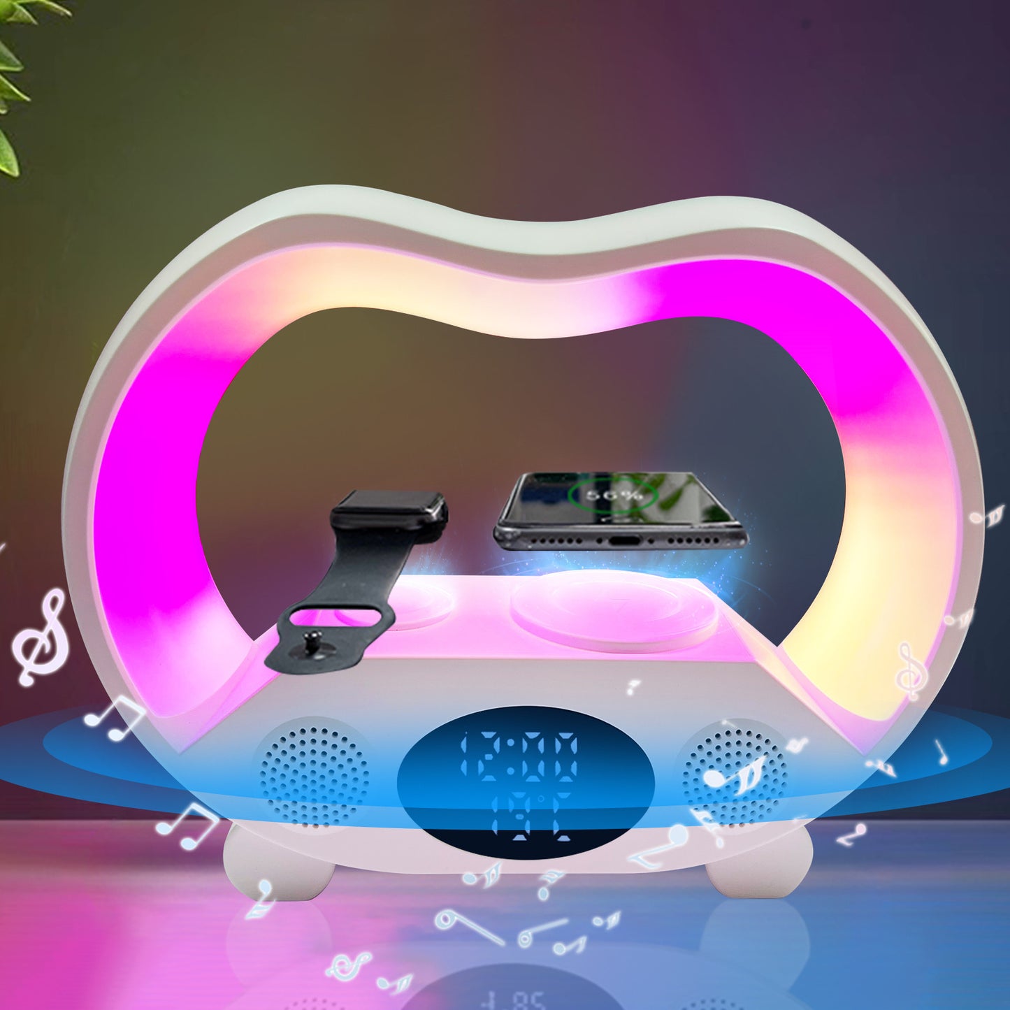 6-in-1 Multifunctional Wireless Charging Atmosphere Light