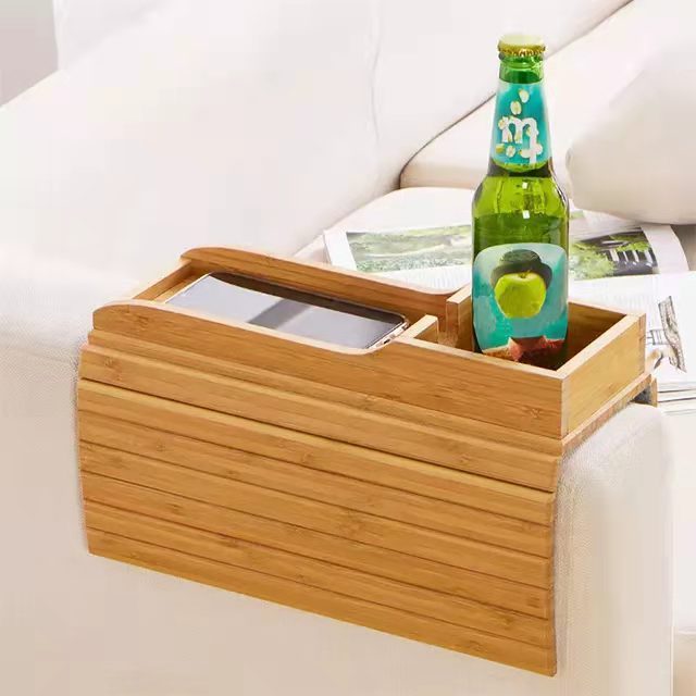 🛋️Modern Minimalist Pine Wood Sofa Tray