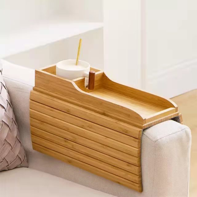 🛋️Modern Minimalist Pine Wood Sofa Tray